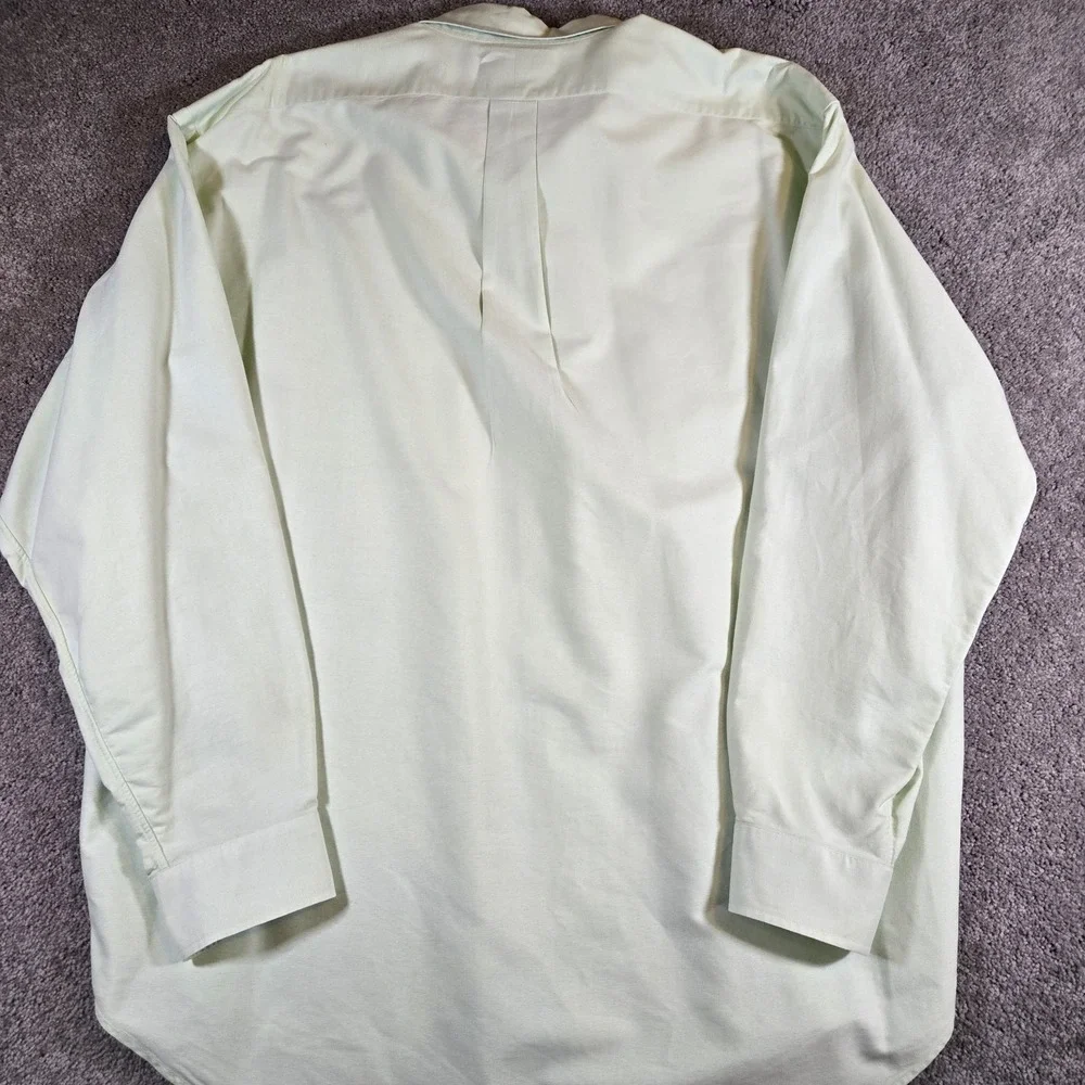 Polo Ralph Lauren Big Shirt Mens XL Fades Mint‎ Green Long Sleeve Pony Logo